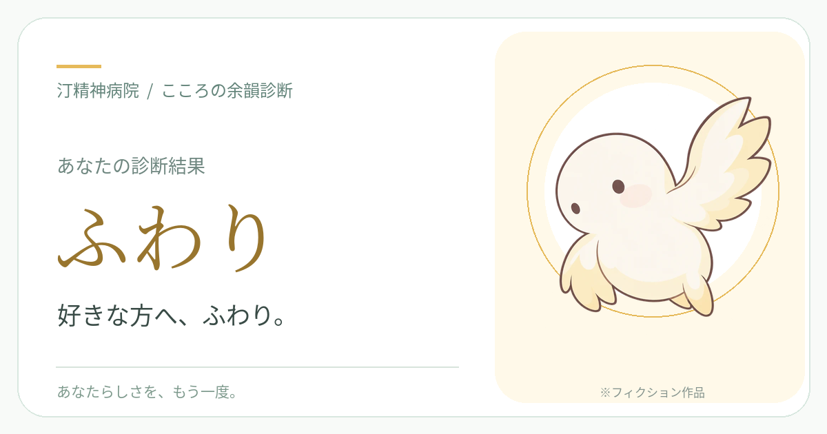 ふわりの診断結果カード